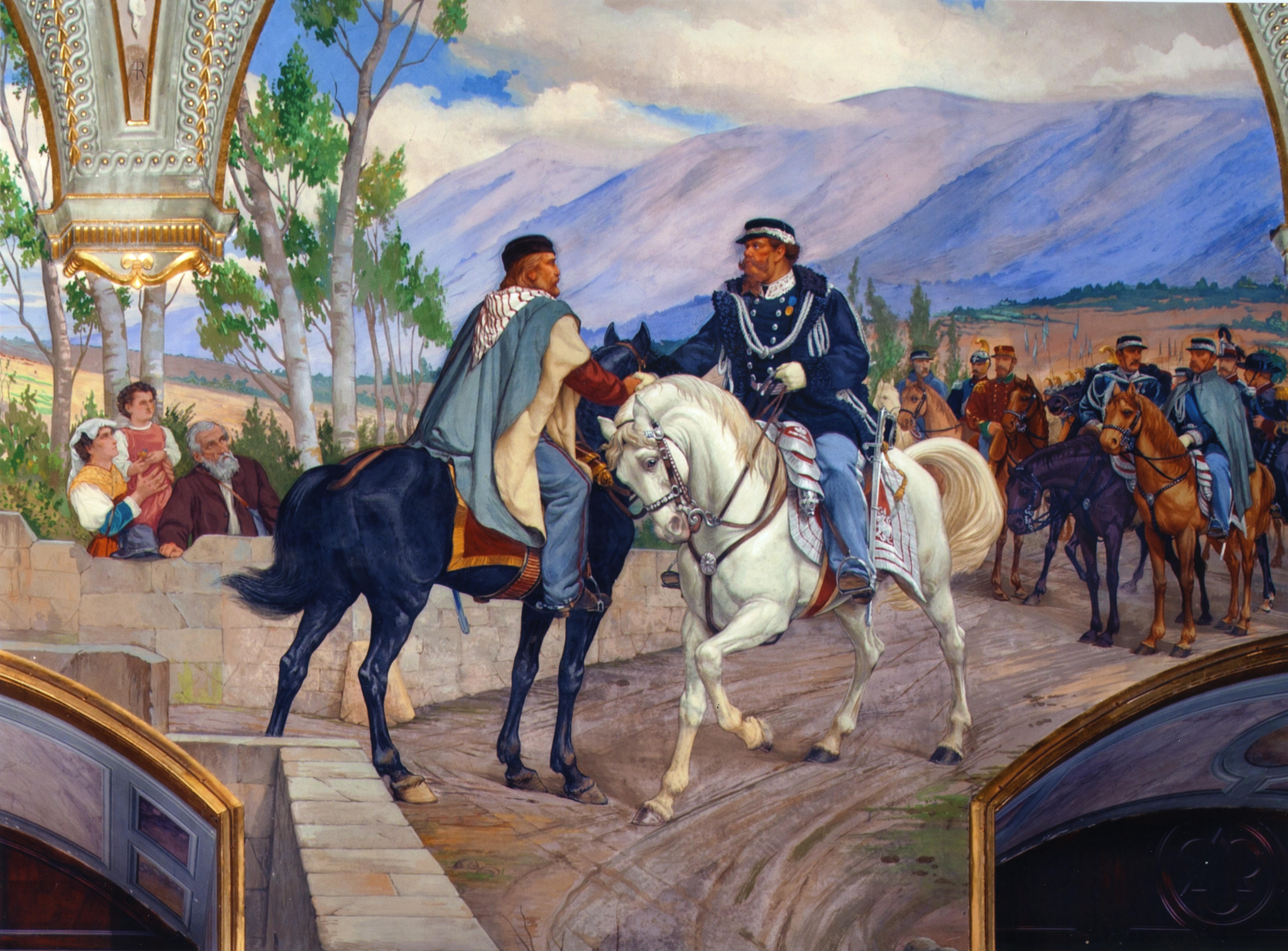 Affresco di Pietro Aldi nella Sala del Risorgimento