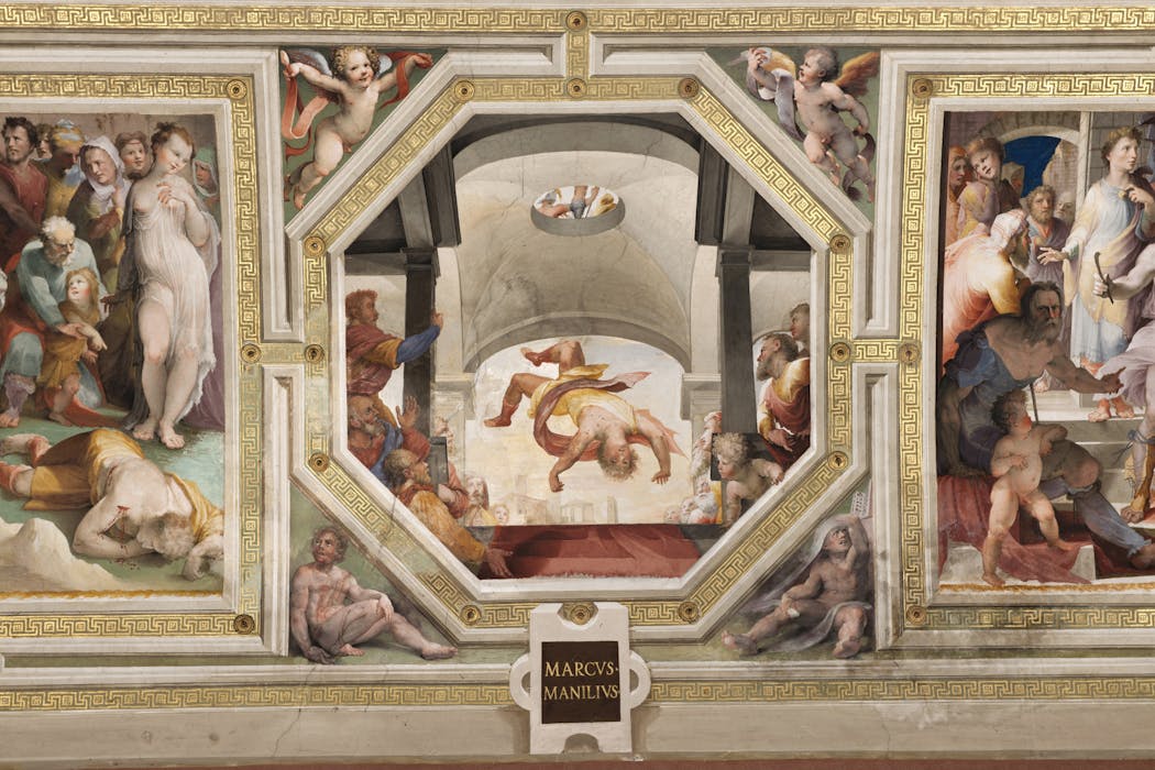 Affresco "Marco Manlio" nella sala del Concistoro al Museo Civico di Siena