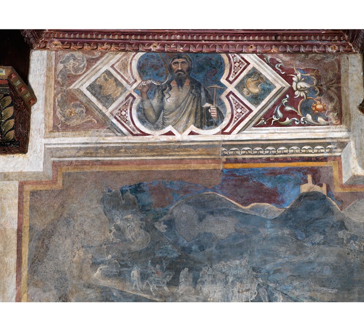 Particolare Affresco "Effetti del Cattivo Governo in città e in campagna" nella sala della Pace al Museo Civico di Siena