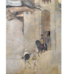 Particolare Affresco "Effetti del Cattivo Governo in città e in campagna" nella sala della Pace al Museo Civico di Siena