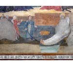 Particolare dell'affresco "Allegoria del Cattivo Governo" nella sala della Pace al Museo Civico di Siena