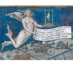 Particolare dell'affresco "Effetti del Buon Governo in campagna" nella sala della Pace al Museo Civico di Siena