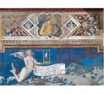 Particolare dell'affresco "Effetti del Buon Governo in campagna" nella sala della Pace al Museo Civico di Siena