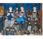 Particolare dell'affresco "Allegoria del Buon Governo" nella sala della Pace al Museo Civico di Siena