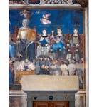 Particolare dell'affresco "Allegoria del Buon Governo" nella sala della Pace al Museo Civico di Siena