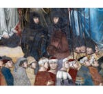Particolare dell'affresco "Allegoria del Buon Governo" nella sala della Pace al Museo Civico di Siena