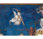 Particolare dell'affresco "Allegoria del Buon Governo" nella sala della Pace al Museo Civico di Siena