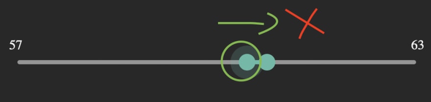 Custom slider pointing movement