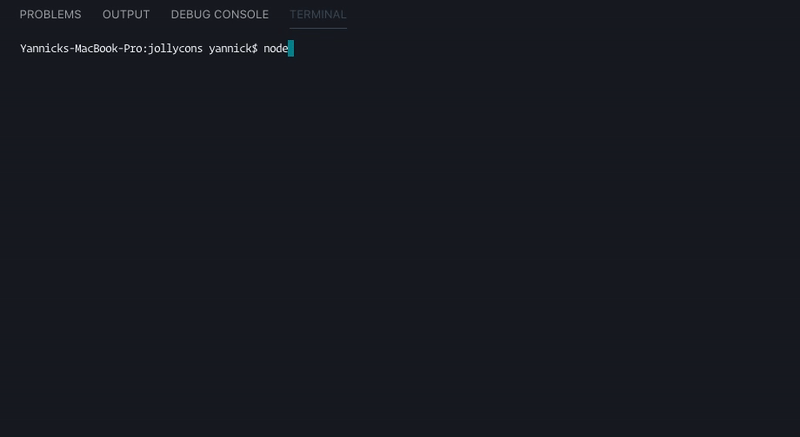 Scherm opname van het script voor het aanmaken van een icon set.
