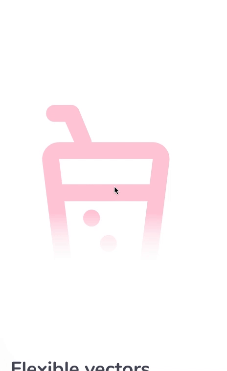 De animatie in de browser.