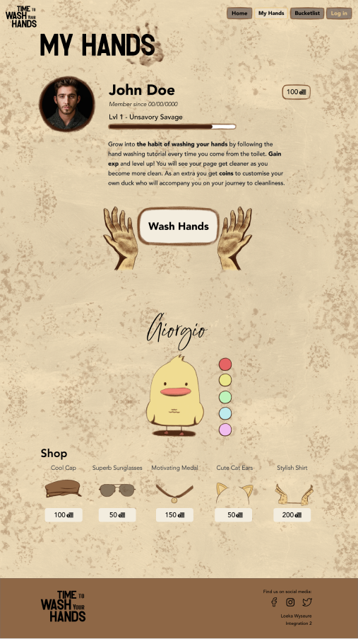 profile page