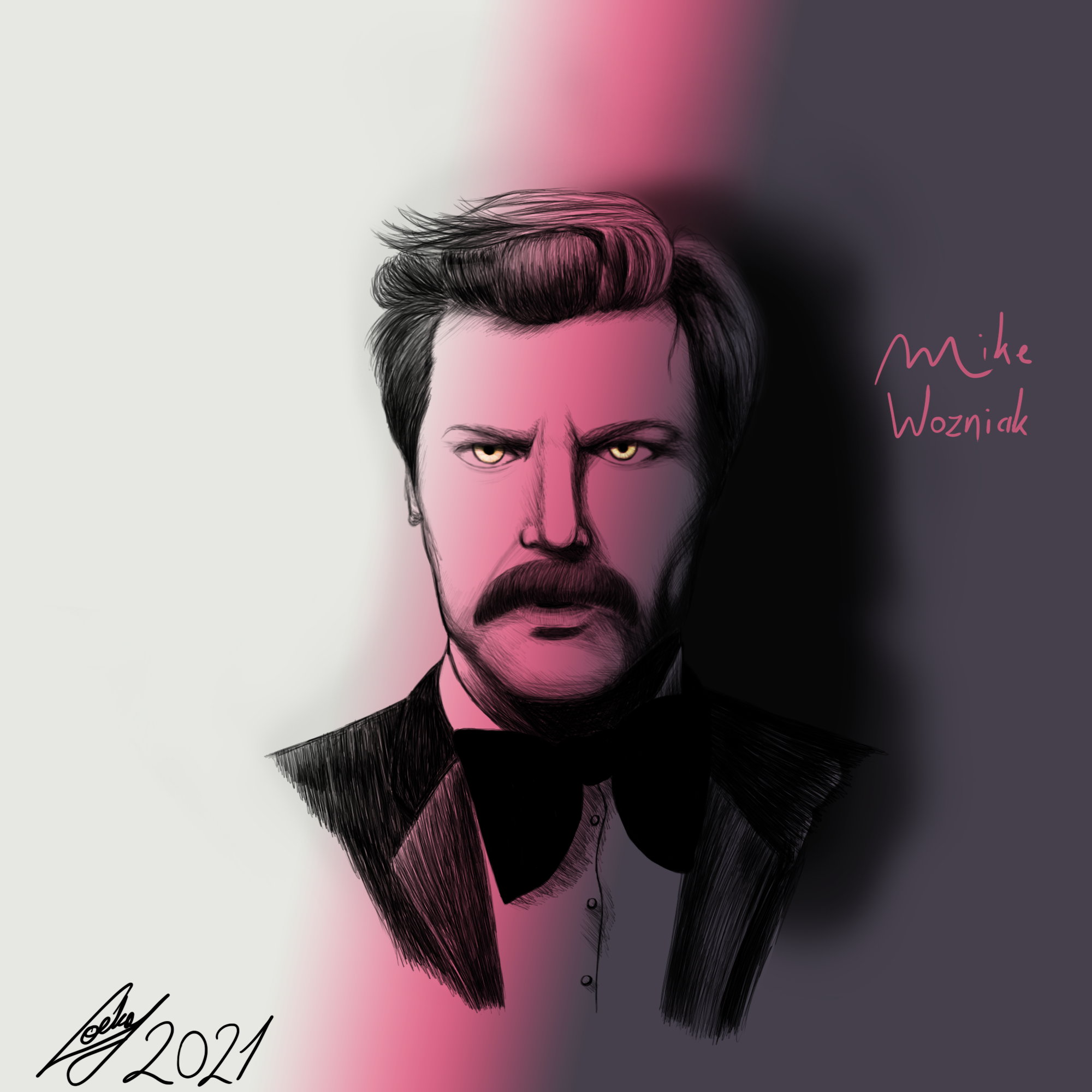 drawing of mike wozniak