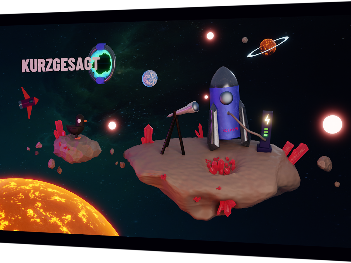 kurzgesagt scene in space