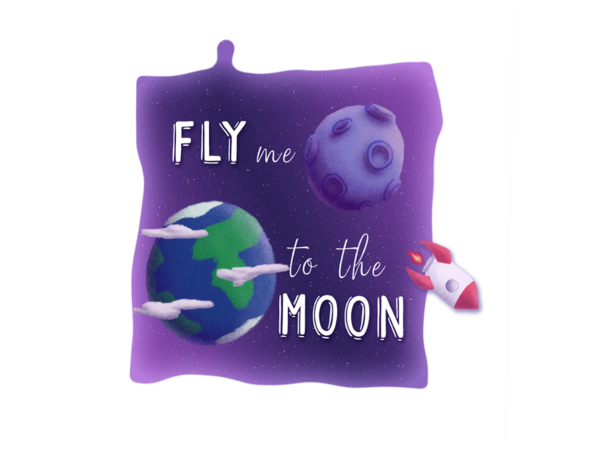 fly me to the moon earth and moon
