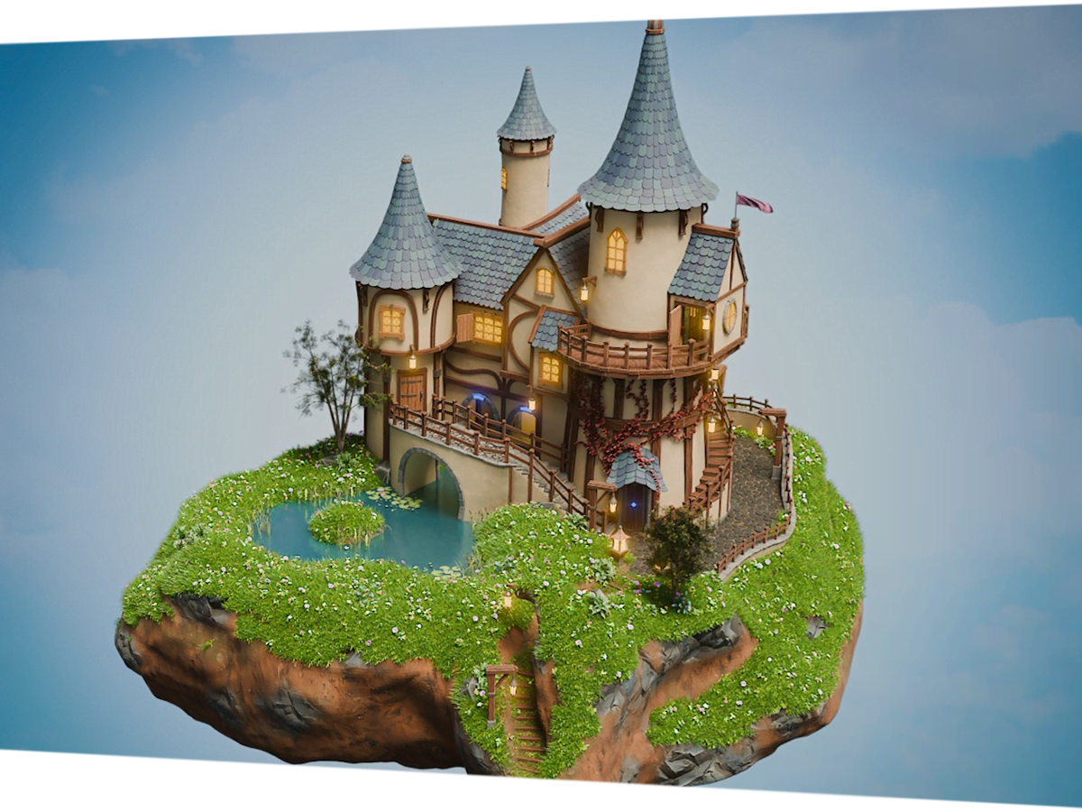 3D castle 3D model of a castle