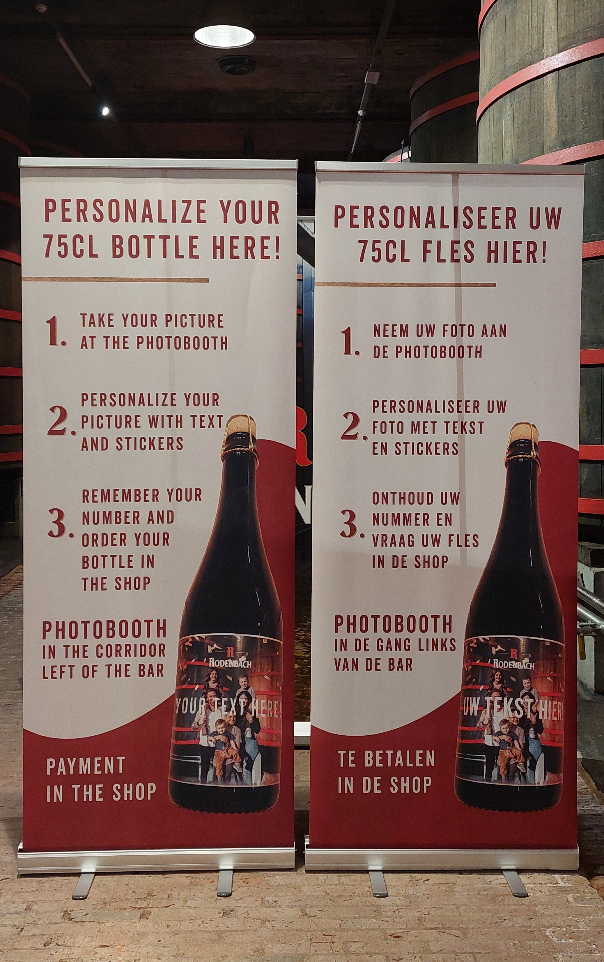 personaliseer uw fles nl en engels roll-up