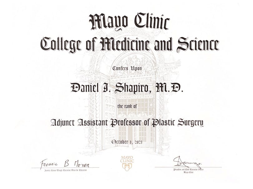 May Clinic Certificate