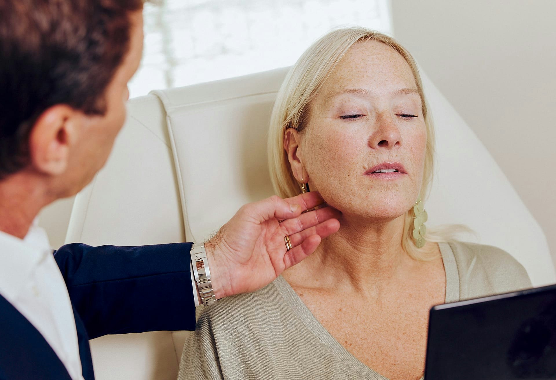Woman Looking at Her Results
