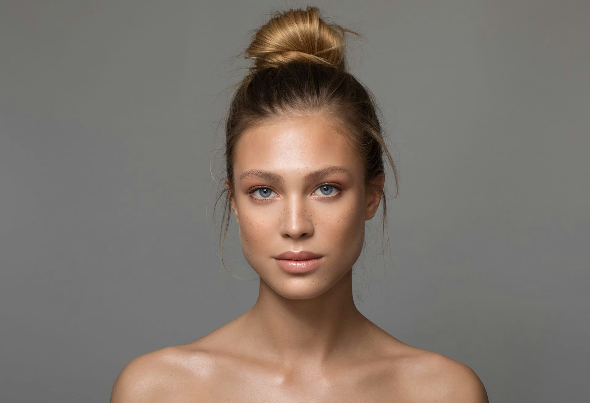 Woman with Messy Bun