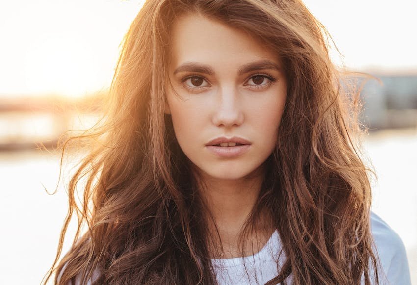 Woman with Long Brown Hair