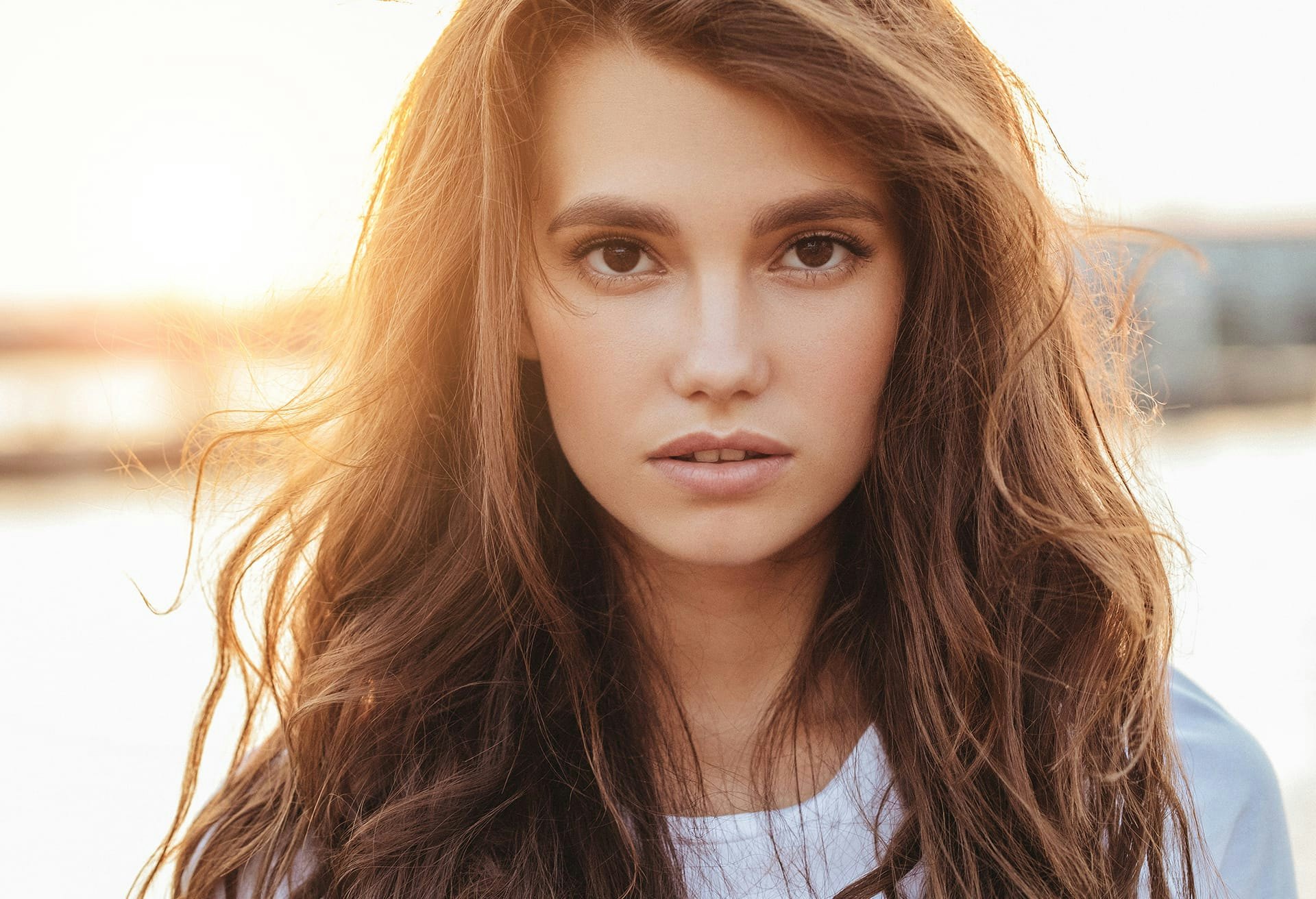 Woman with Long Brown Hair