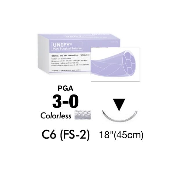 PGA 3-0 sutures Undyed