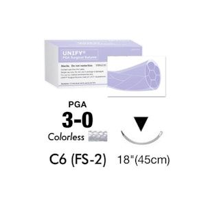 PGA 3-0 sutures Undyed