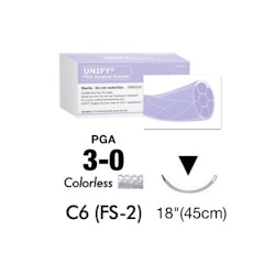 PGA 3-0 sutures Undyed