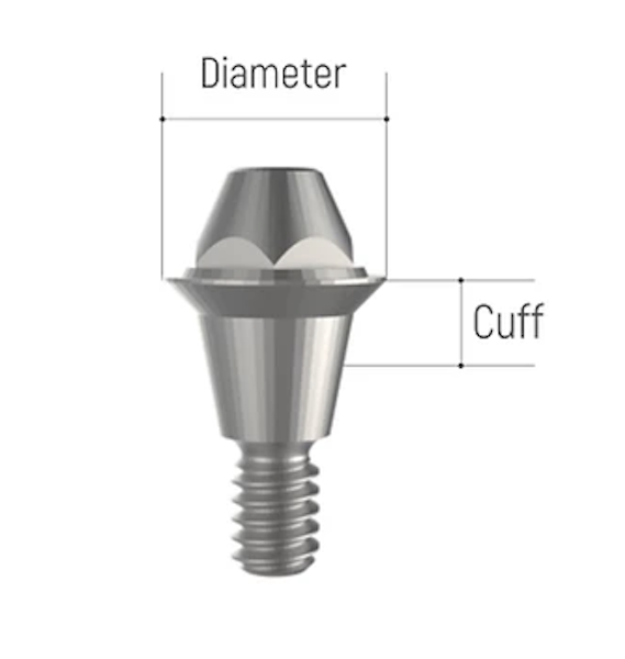 Hiossen Compatible Multi-Unit Straight Abutment size