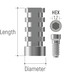 Multi-Unit Temporary Titanium Cylinder (Ti Sleeve)