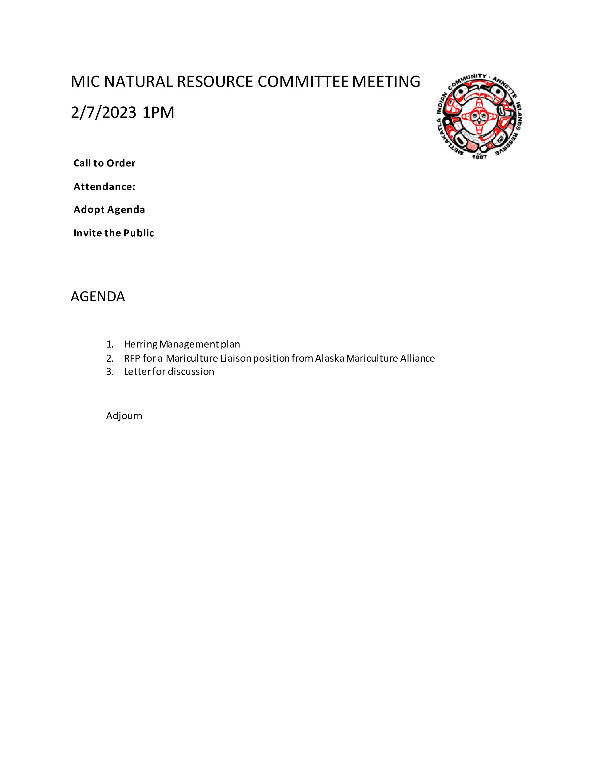 Metlakatla Indian Community Metlakatla, Alaska