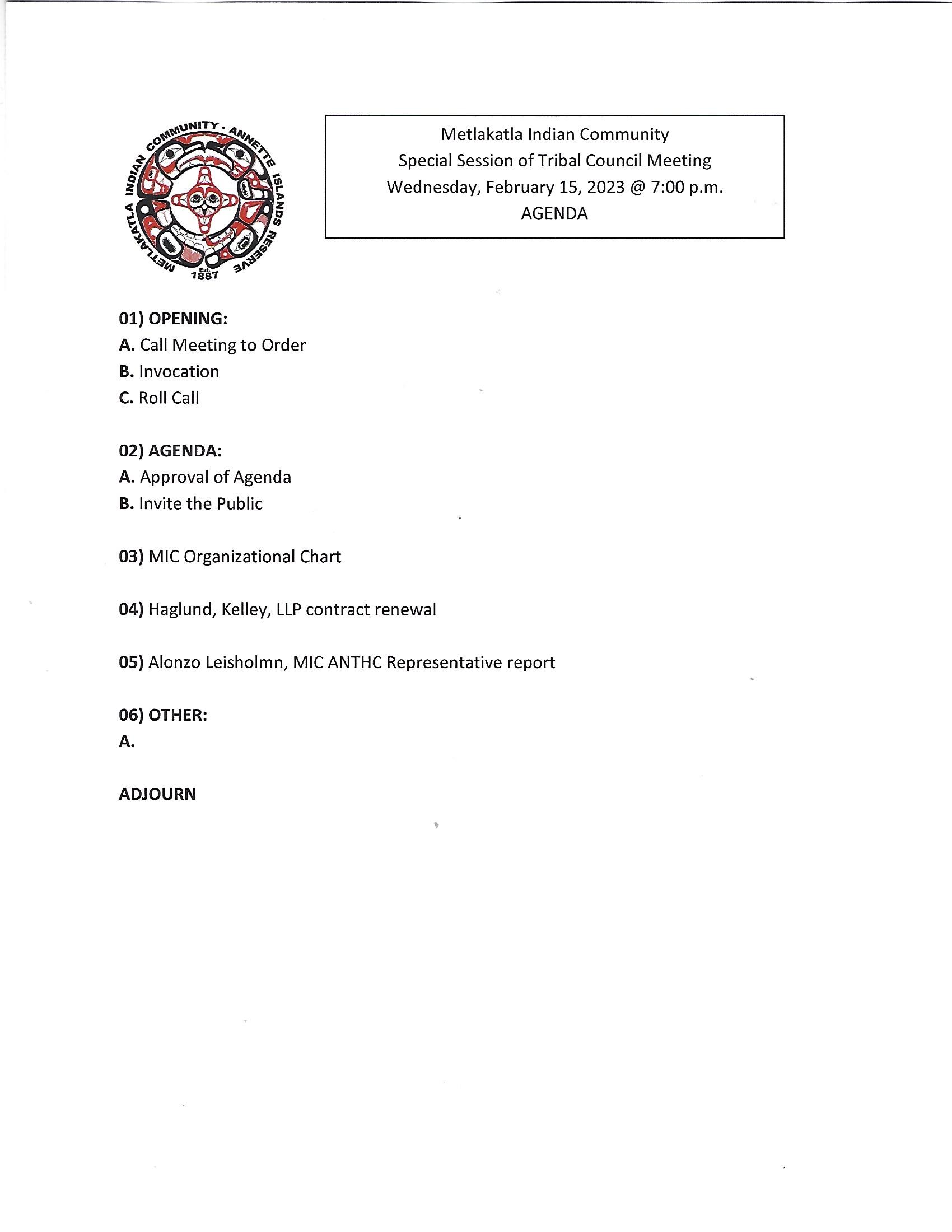 Metlakatla Indian Community Metlakatla, Alaska
