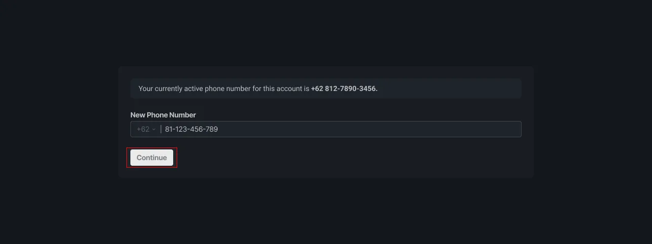 Gambar 4 - Menyimpan perubahan data nomor telepon