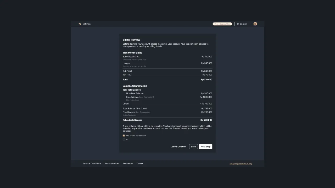 Gambar 4 - Billing review