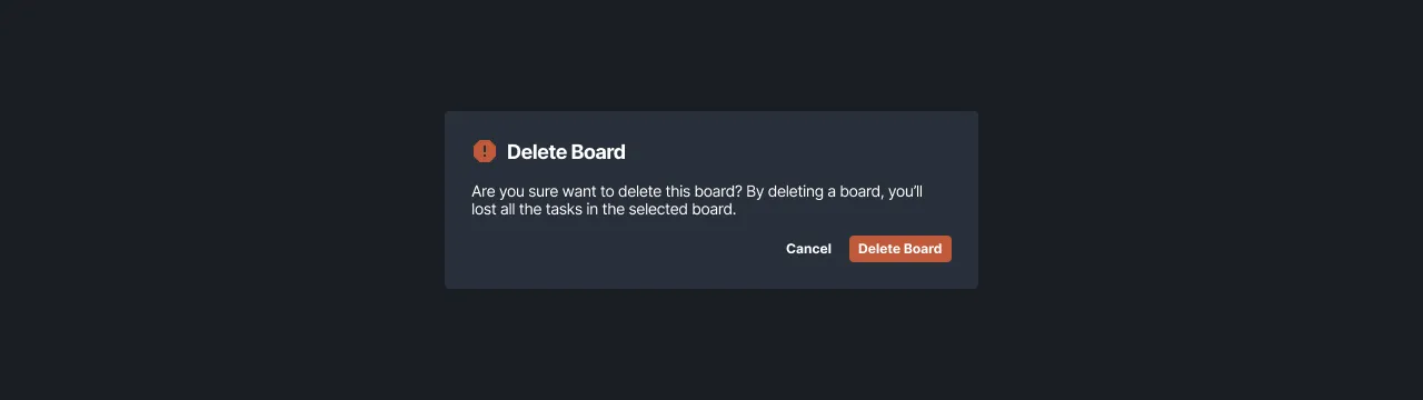 Figure 8 - Delete board option