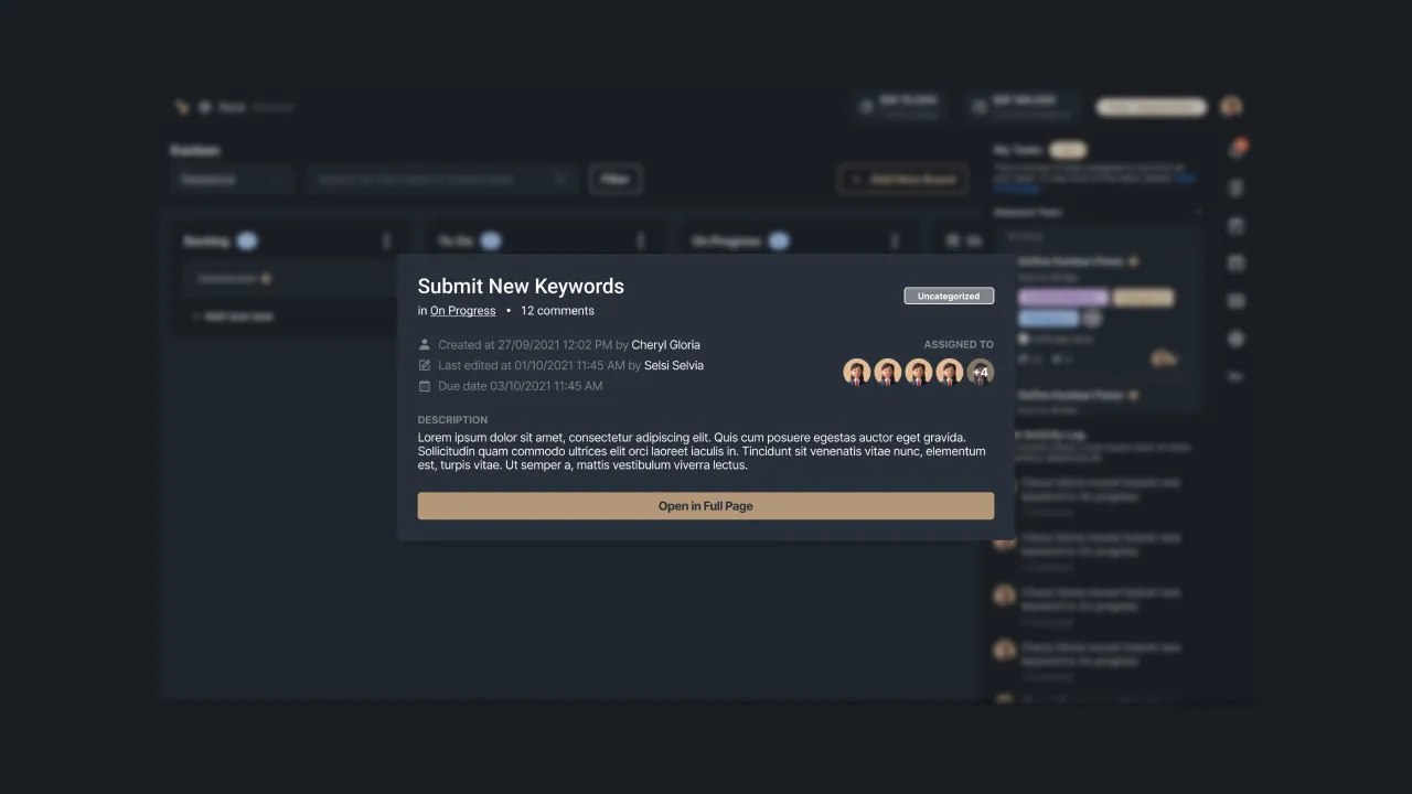 Figure 15 - Note-only task view