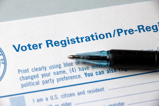 Voter registration form