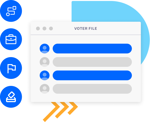 Graphic of a voter file