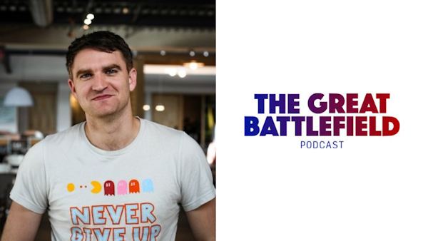 Photo of CEO Jeremy Smith and The Great Battlefield Logo