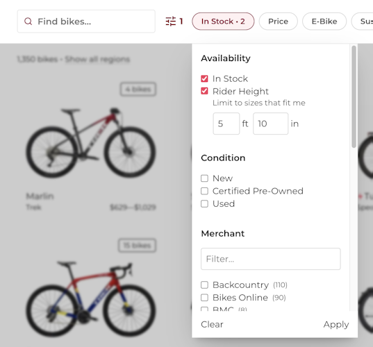 Bikes 2024 available online