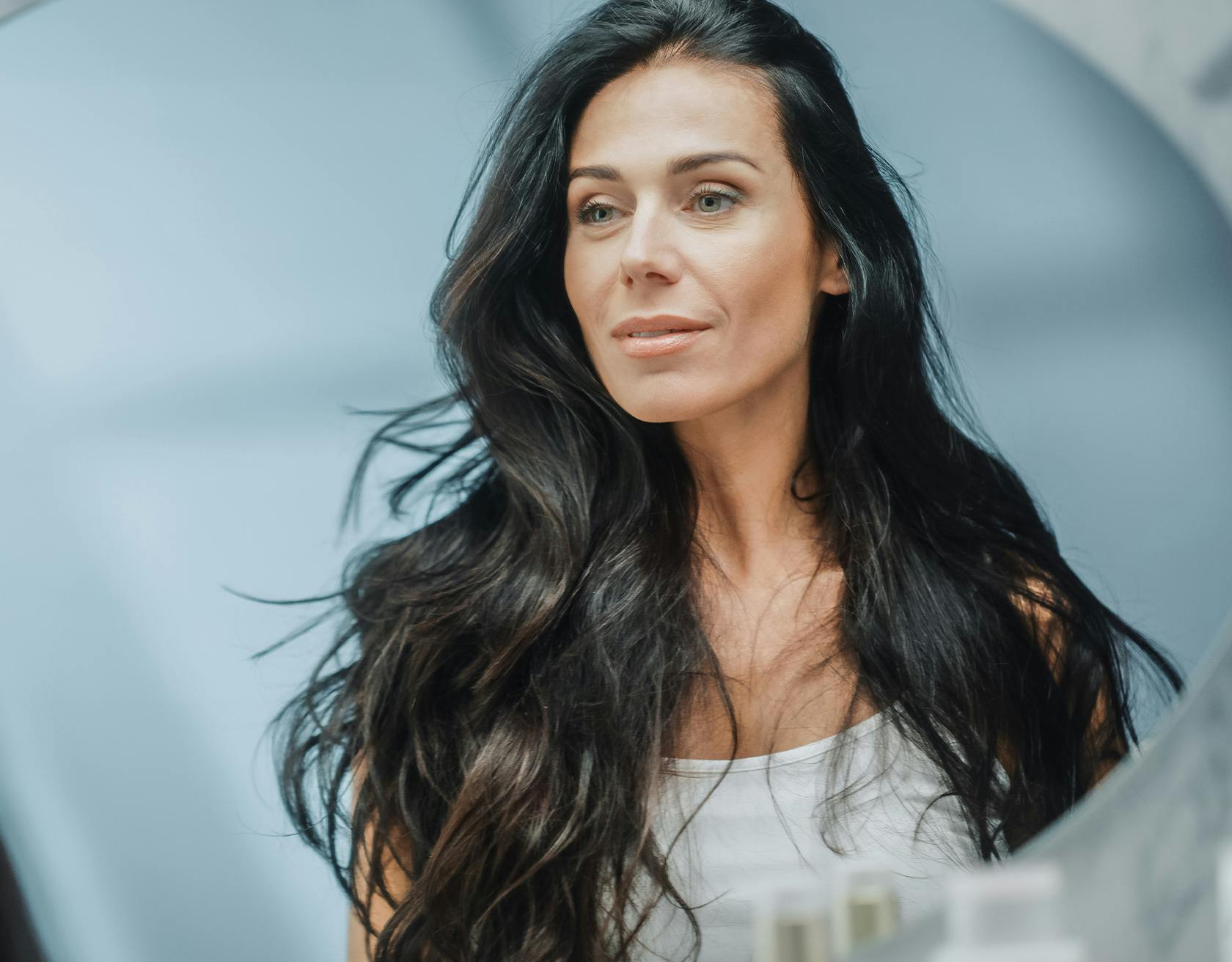 Woman with Long Dark Hair