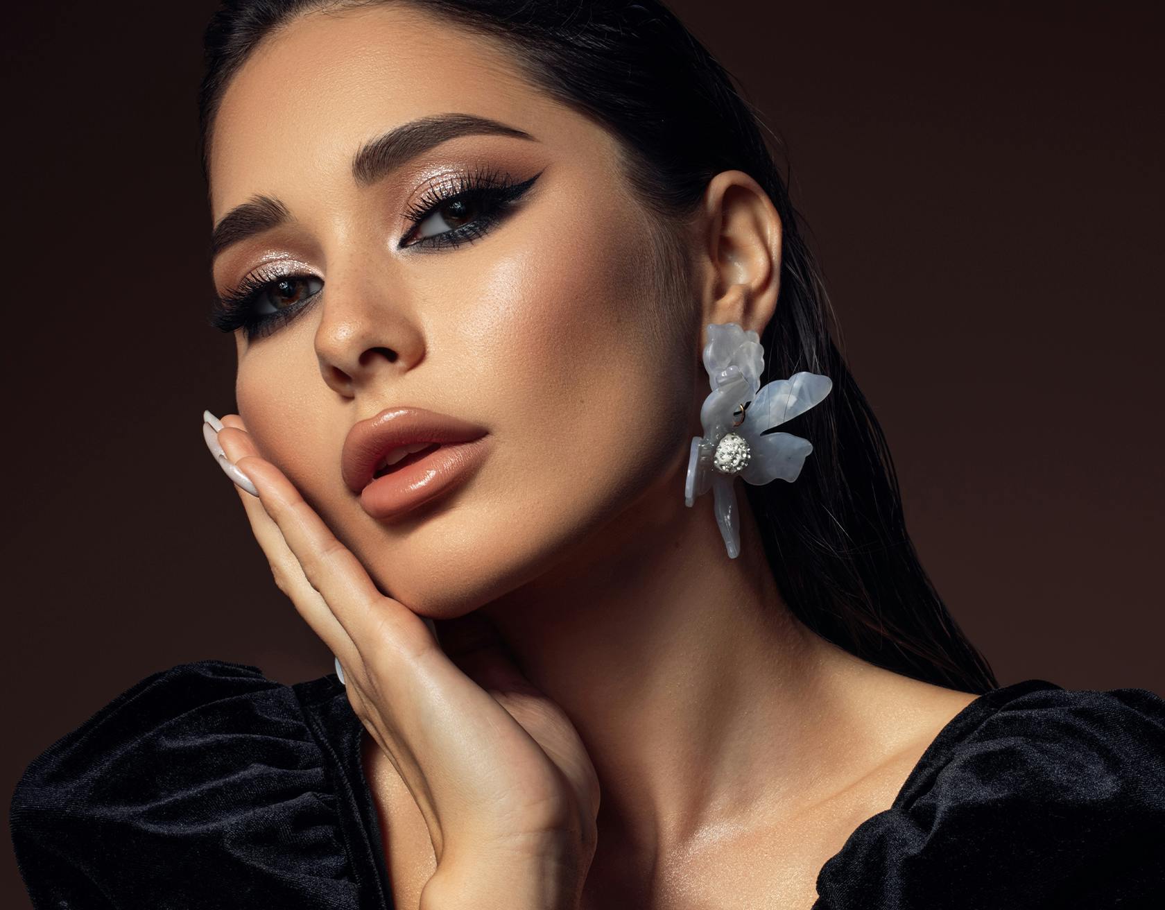 Close up of Glamorous Woman
