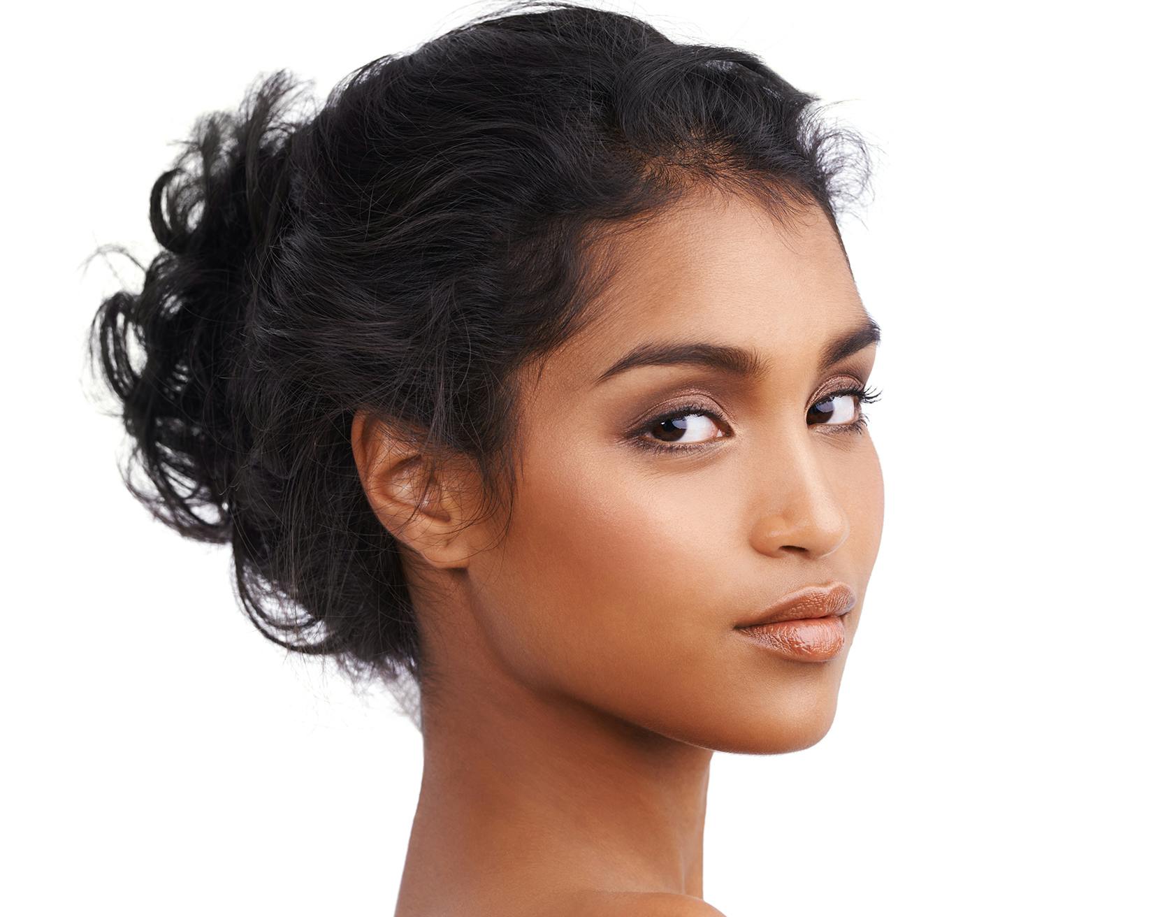 Profile of Woman Looking at the Camera
