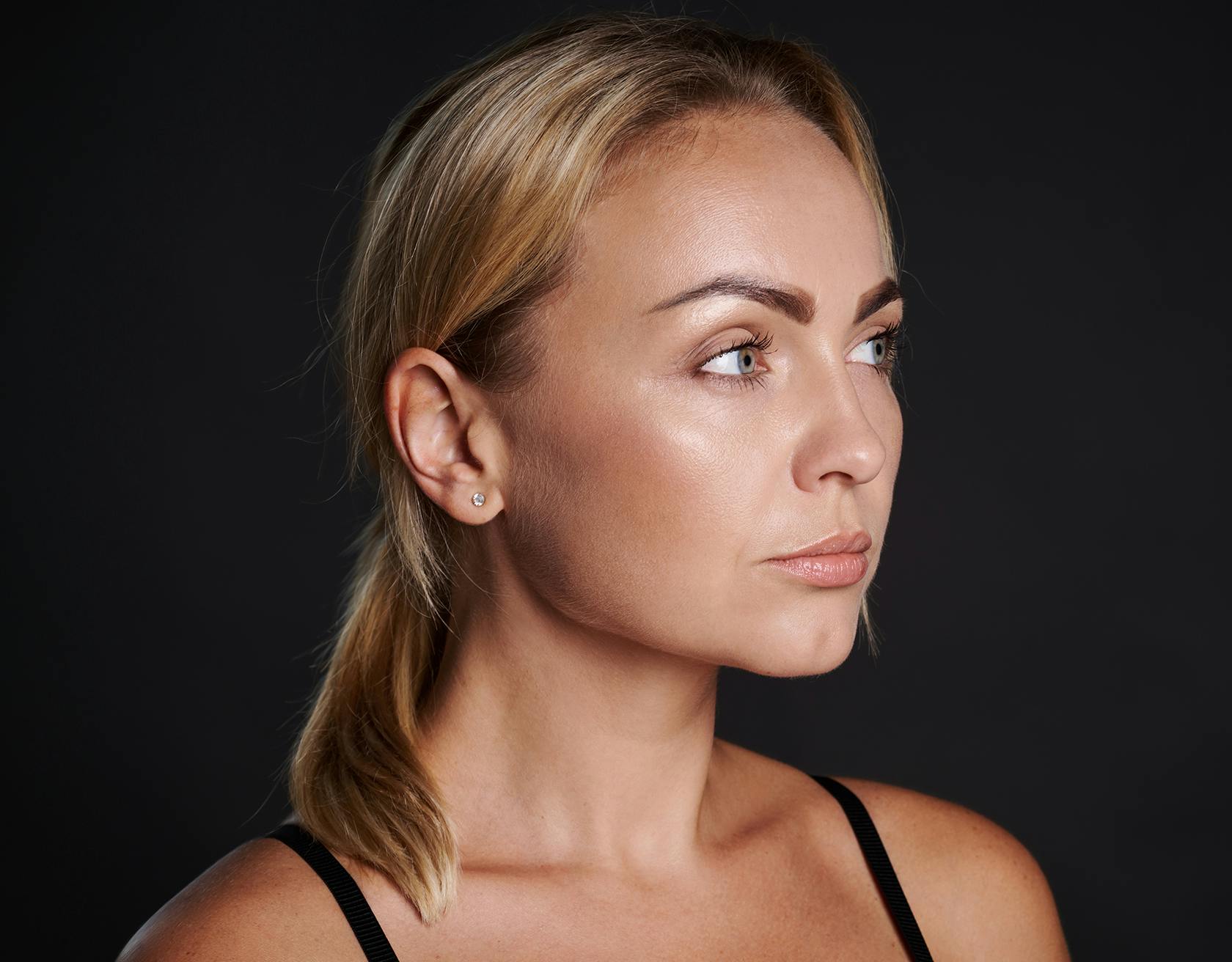 Woman Looking on a Diagonal