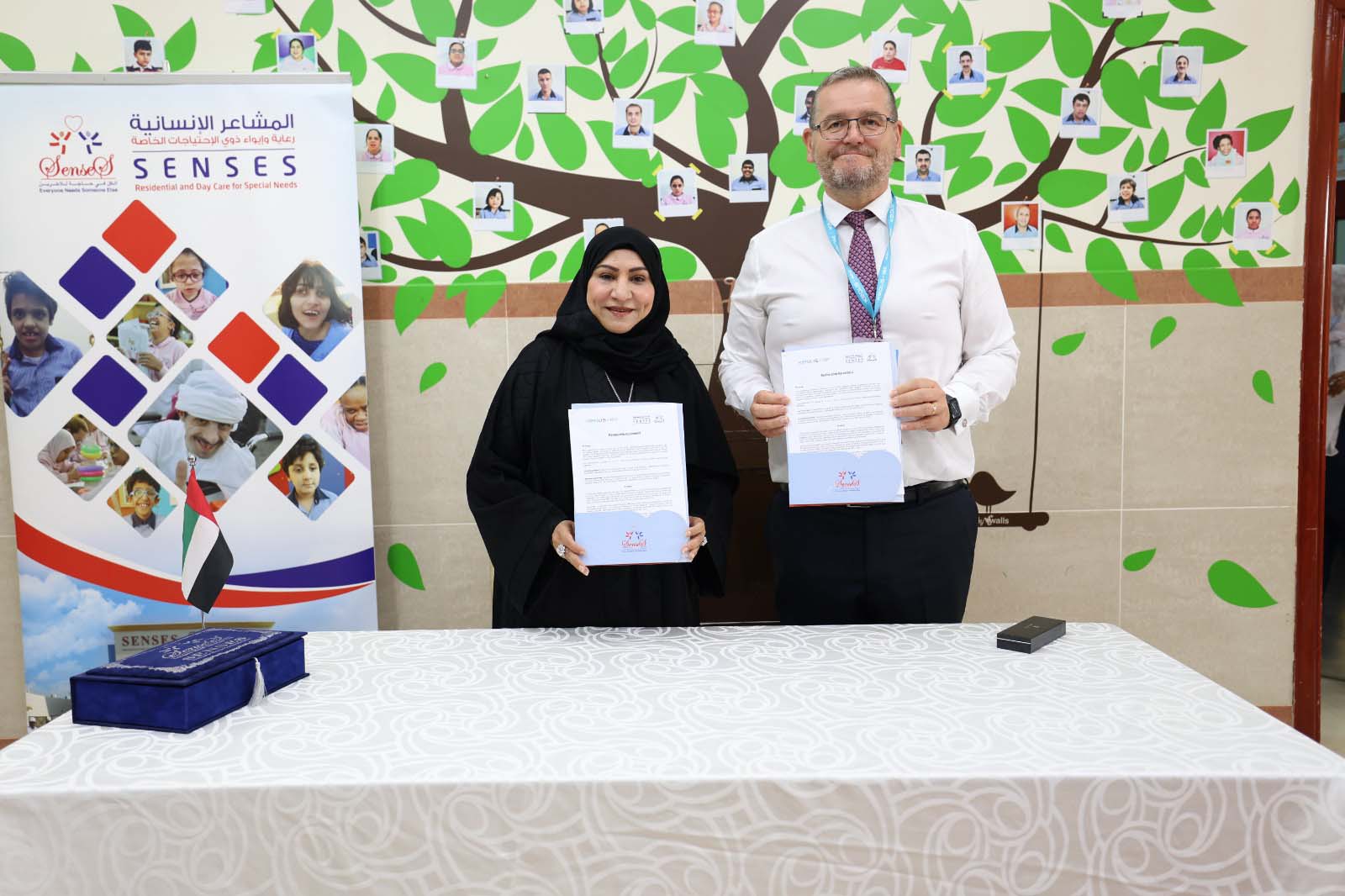 Dr. Nadia, Founder & Director General of Senses Residential and Day Care for Special Needs, and Wallace Weatherill, Managing Director of Keolis MHI during the signing of the Memorandum of Understanding (MOU) 