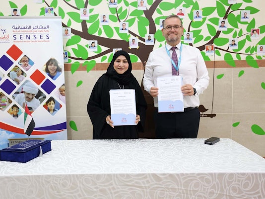 Dr. Nadia, Founder & Director General of Senses Residential and Day Care for Special Needs, and Wallace Weatherill, Managing Director of Keolis MHI during the signing of the Memorandum of Understanding (MOU)
