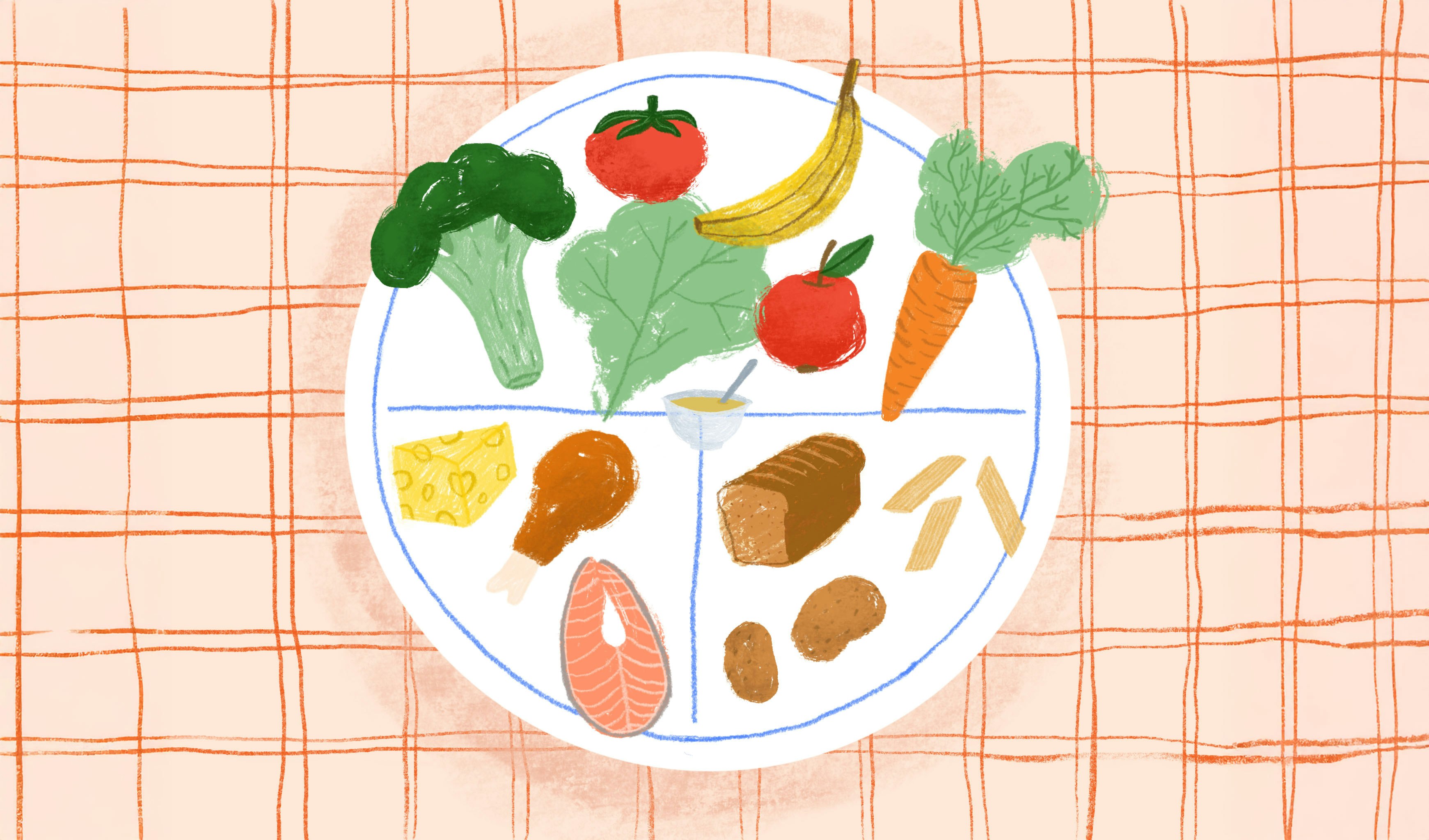 Illustration af T-tallerken