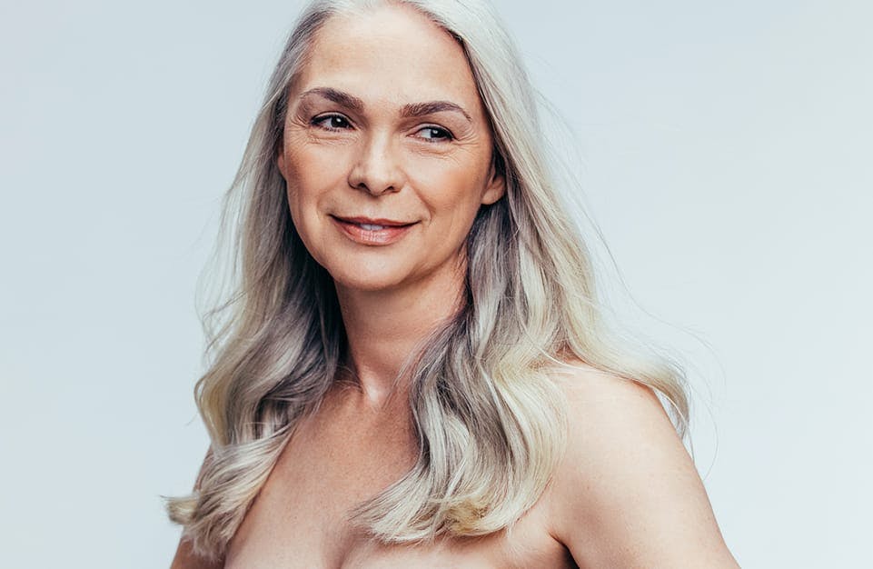 Older Woman with Bare Shoulders