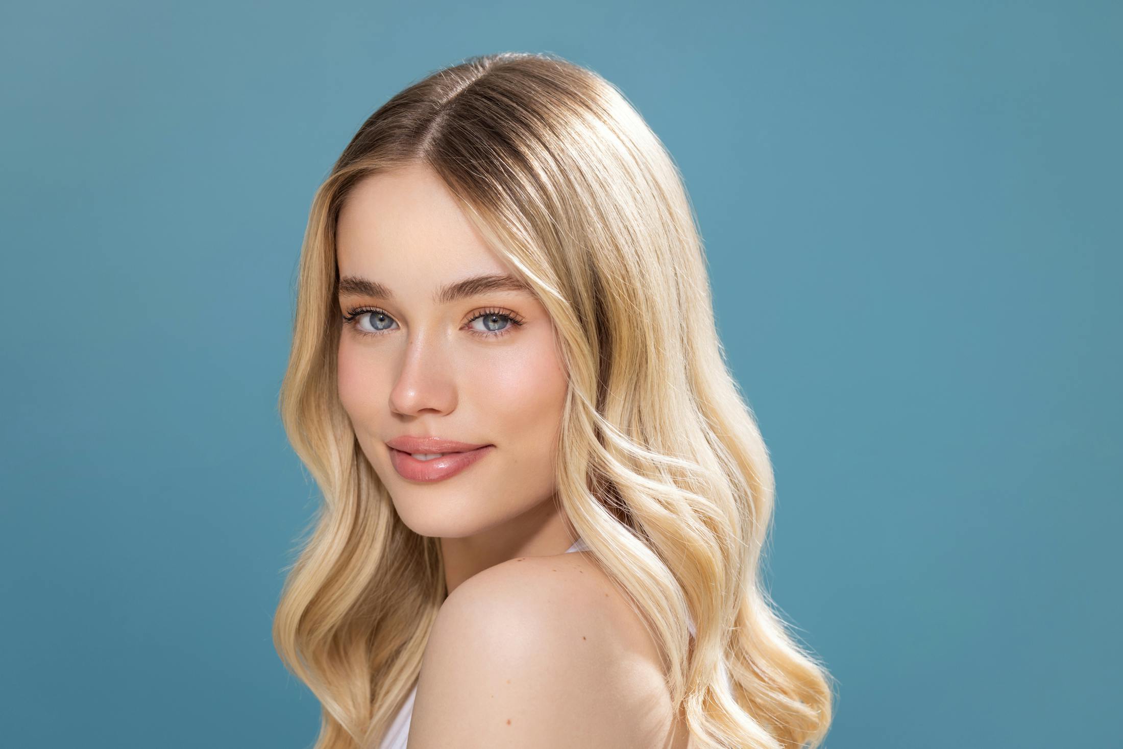 Woman with blonde hair