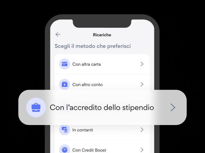 Ricariche - Accredito Stipendio